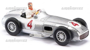 H0 - Mercedes-Benz stbrn s figurkou J.M. Fangio