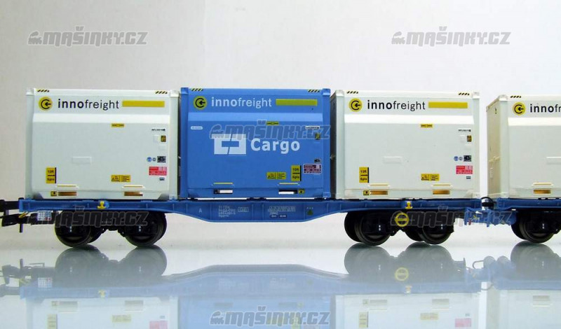 H0 - Set InnoWaggon voz s nkladem 6 kontainer  Innofreight + CD Cargo  #3