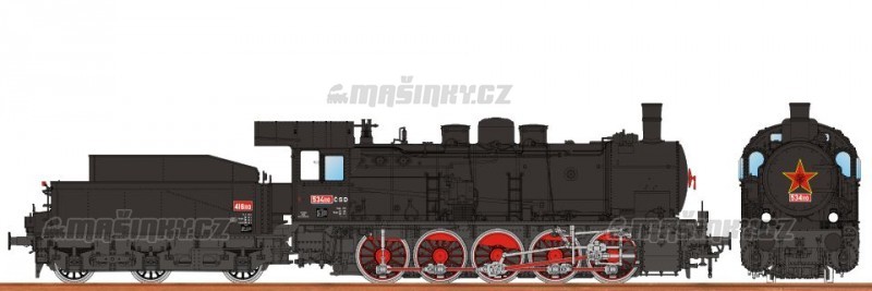 H0 - Parn lokomotiva ady 534.110 - SD - (analog) #2