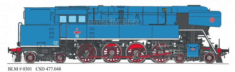 H0 - Parn lokomotiva 477 048 - SD (analog) #2