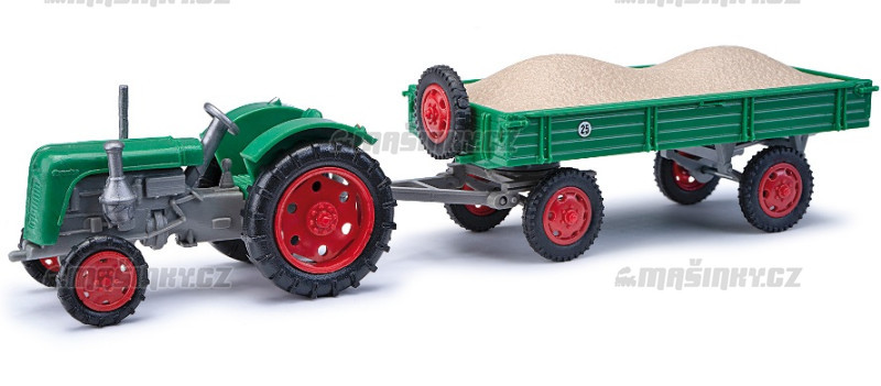 H0 - Traktor Famulus s pvsem, zelen #1