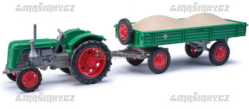 H0 - Traktor Famulus s pvsem, zelen