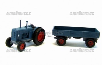 TT - Traktor HANOMAG s pvsem - modr