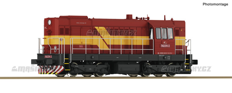 H0 - Dieselov lokomotiva 742 386-6 - ZSSK Cargo (analog) #1