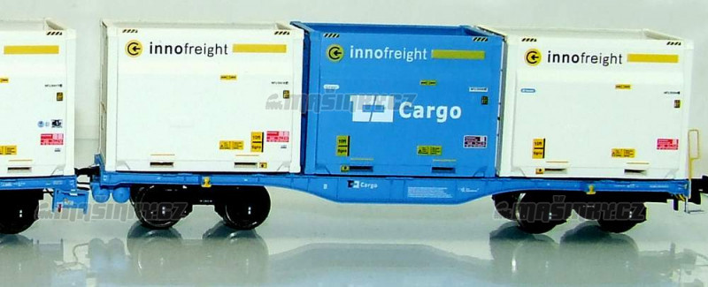 H0 - Set InnoWaggon voz s nkladem 6 kontainer  Innofreight + CD Cargo  #2