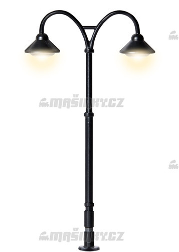 H0 - Ndran dvojit lampa - 2 tepl bl LED diody #1