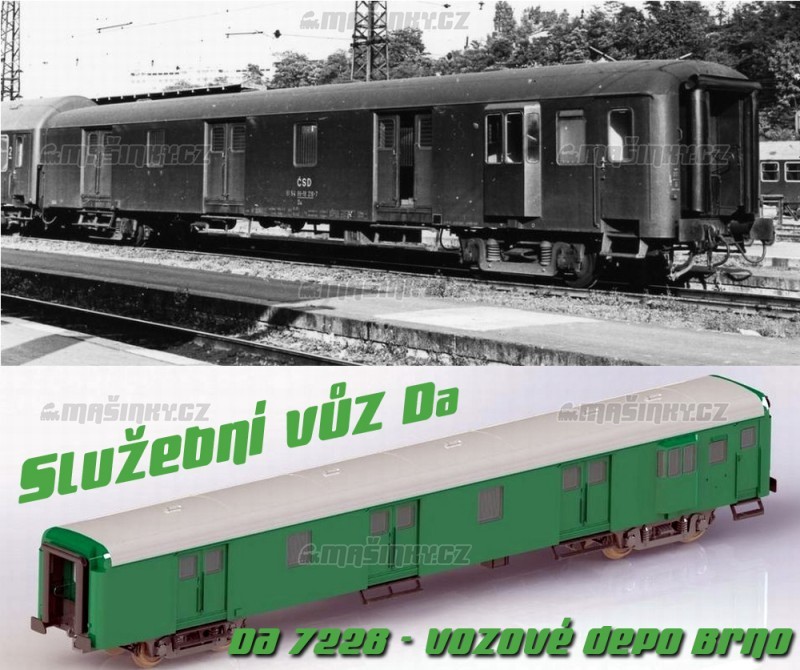H0 - Sluebn vz Da 7228 - SD  vozov depo Brno #1