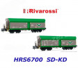 H0 - Set dvou vozů Fals-x SD-KD (SD - Kolejová doprava a.s.)