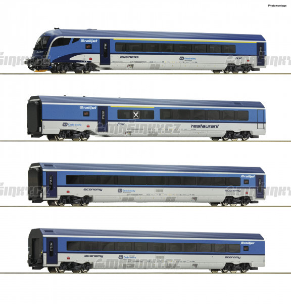 H0 - tydln set voz Railjet s dcm vozem - D (analog) #1