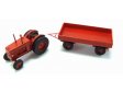 TT - Traktor HANOMAG s přívěsem - červený