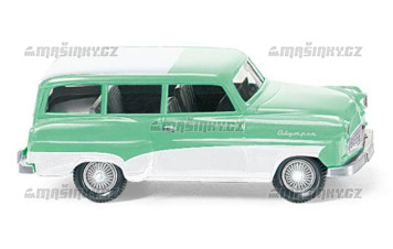 H0 - Opel Caravan 1956 - mtov zelen s blou stechou