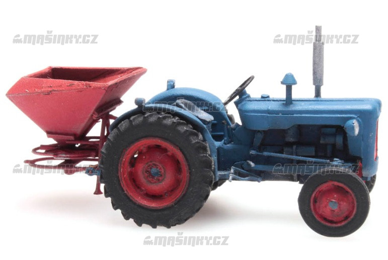 H0 - Traktor Fordson, modr s rozmetaem umlch hnojiv #1
