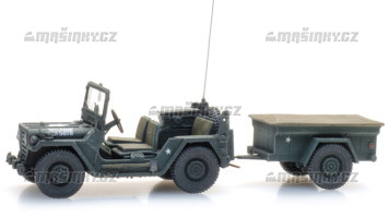 H0 - US M151 jeep + M416 pvs Forest green