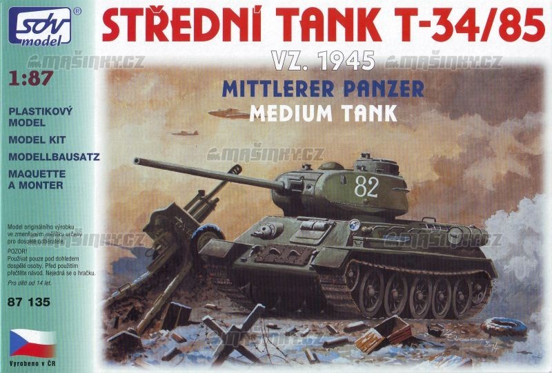 H0 - Stedn tank. T-34/85 vz. 1945 -  stavebnice #1