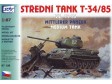 H0 - Střední tank. T-34/85 vz. 1945 -  stavebnice